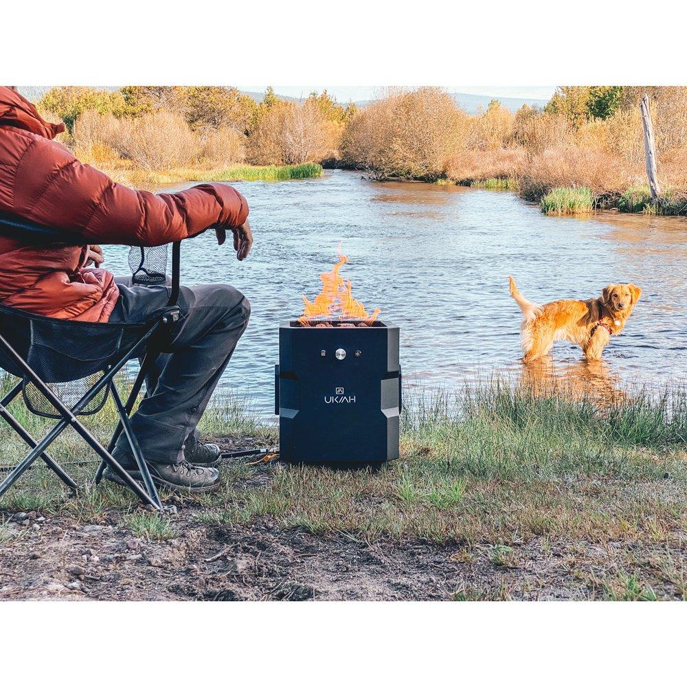 Ukiah  Tailgater Portable Gas Fire Pit with 2.0 Sound System