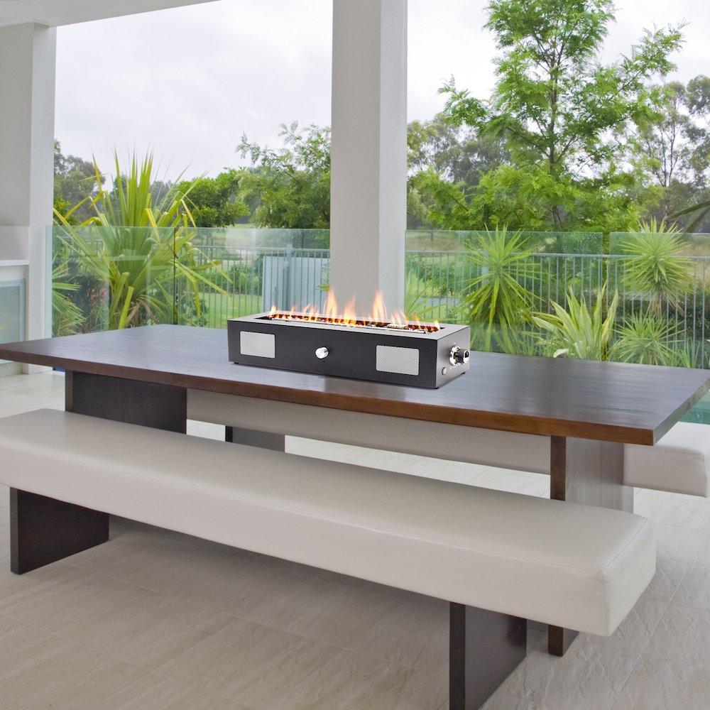 Ukiah  Cascade 28in Tabletop Fire pit with Sound System