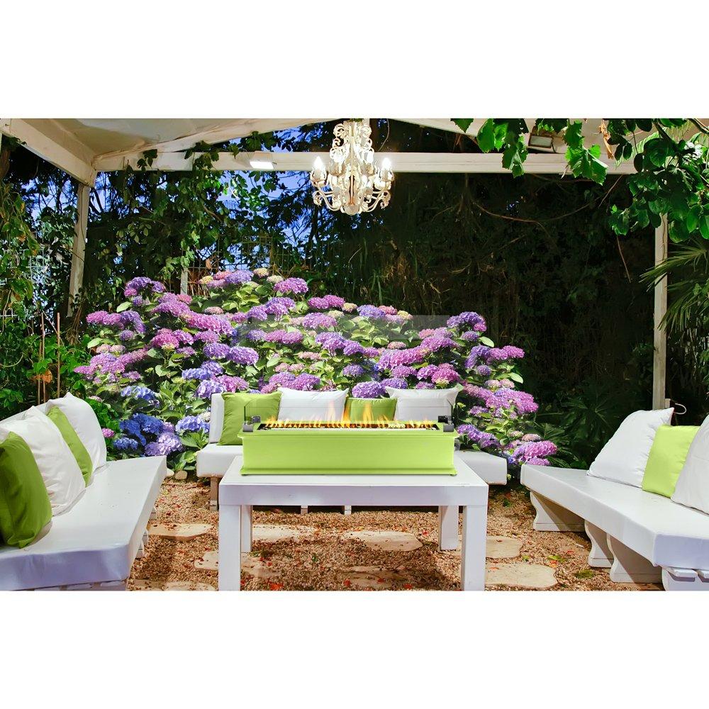 Loom X Blossom 28in Tabletop Fire Pit - Lime