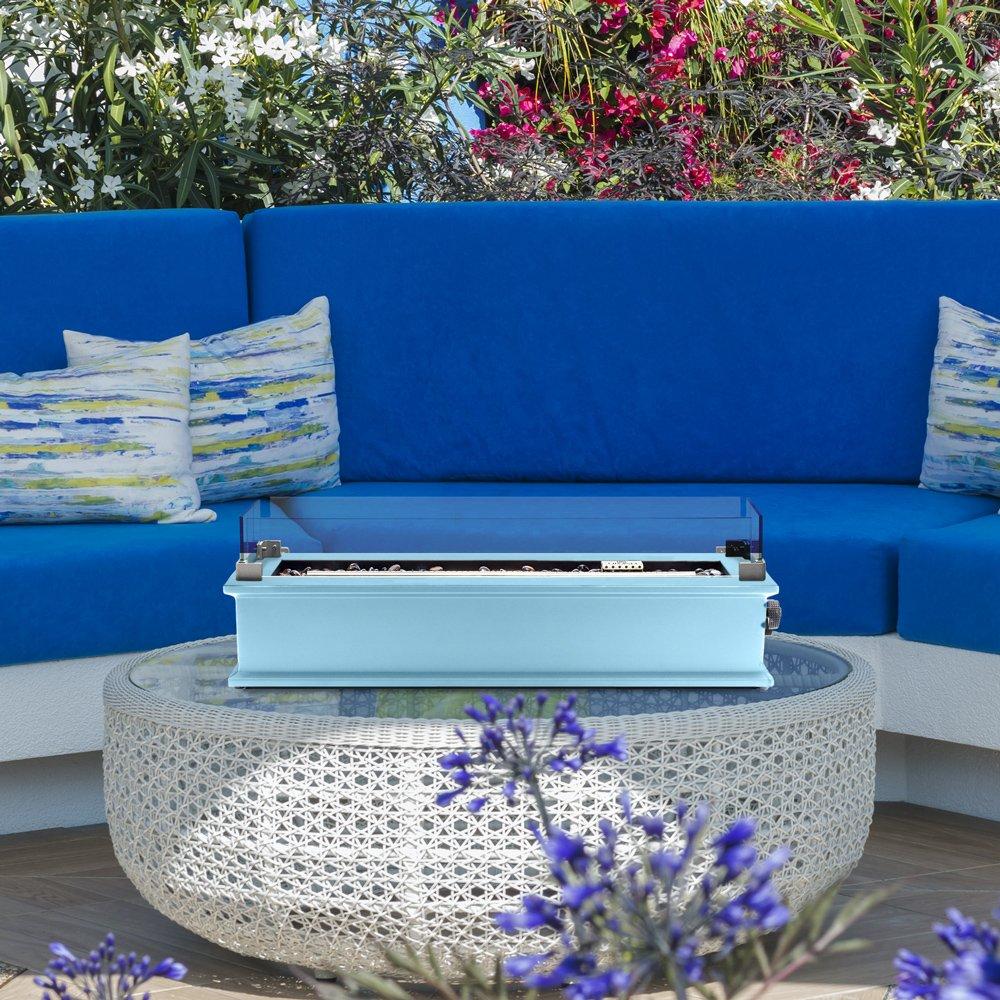 Ukiah Loom X Blossom 28in Tabletop Fire Pit Sky In The Swim