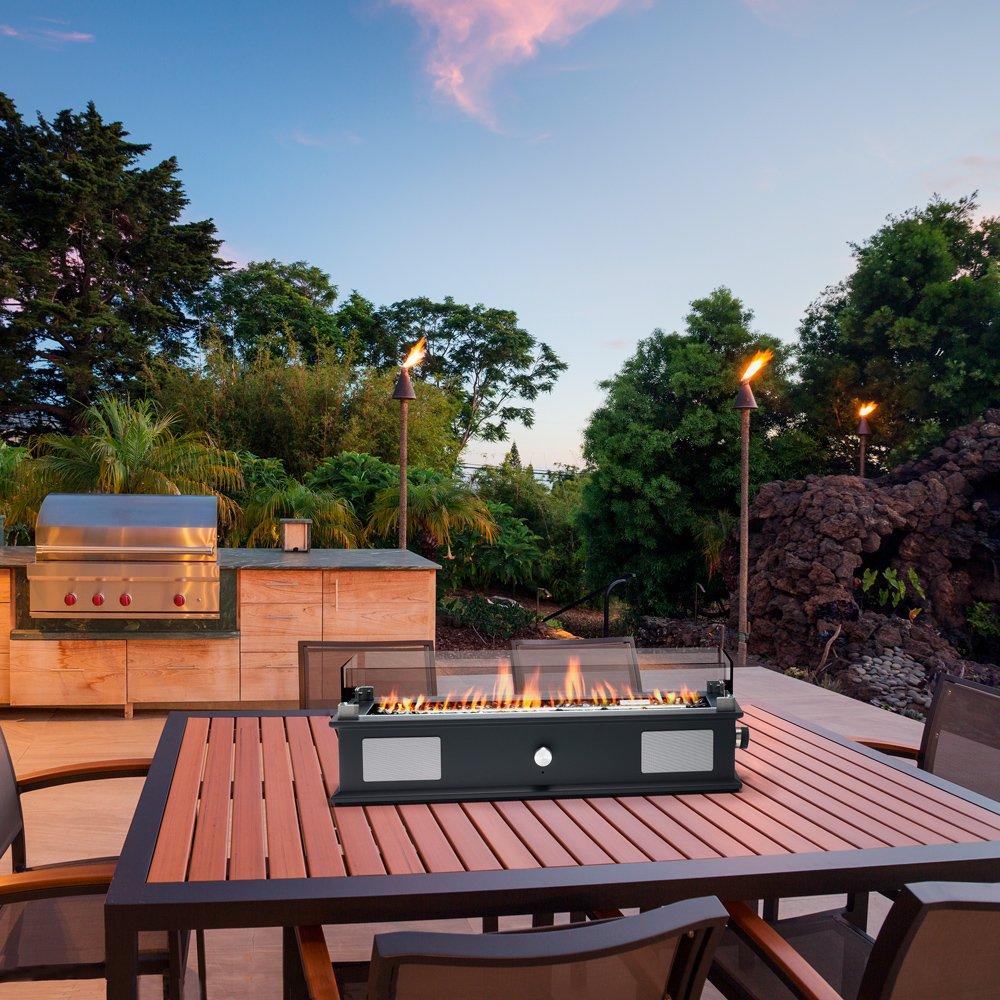 Ukiah  Loom II Premium Tabletop Fire Pit with Beat to Music Sound System