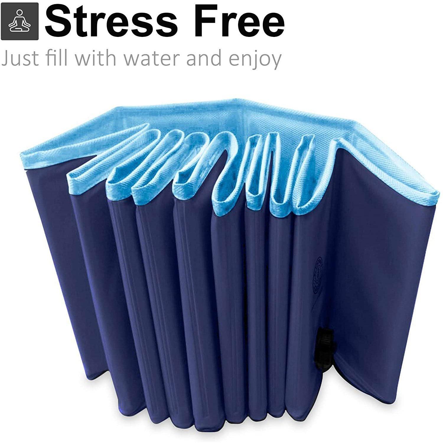 Large Round Portable Pet Pool, Blue, 47 in. x 12 in.