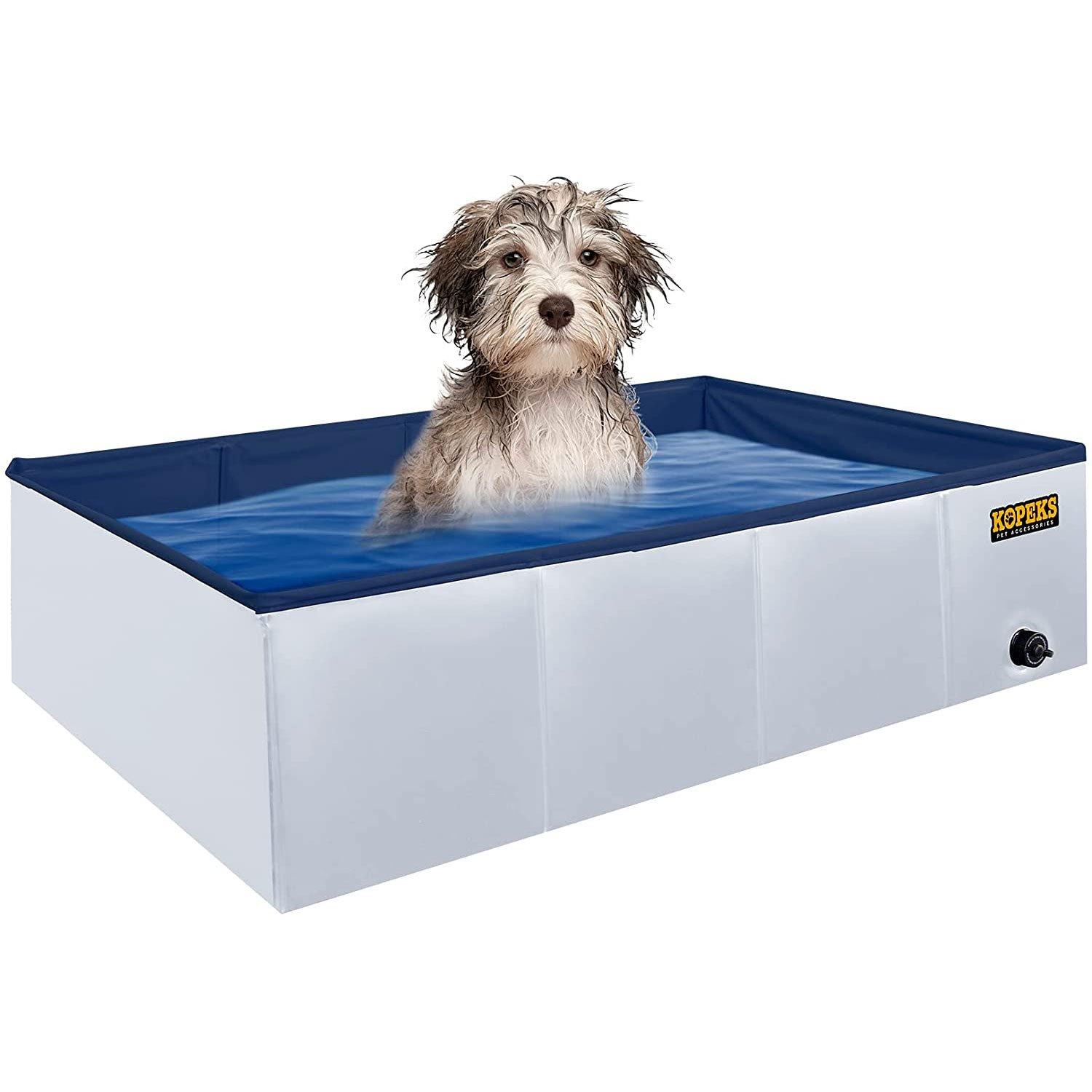 Kopeks  Medium Rectangular Portable Pet Pool Gray 37 x 24 x 10"