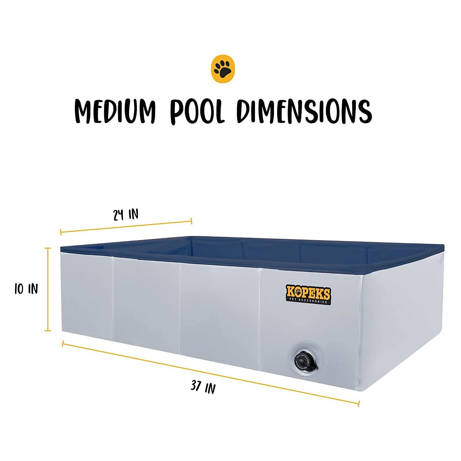 Kopeks  Medium Rectangular Portable Pet Pool Gray 37 x 24 x 10"