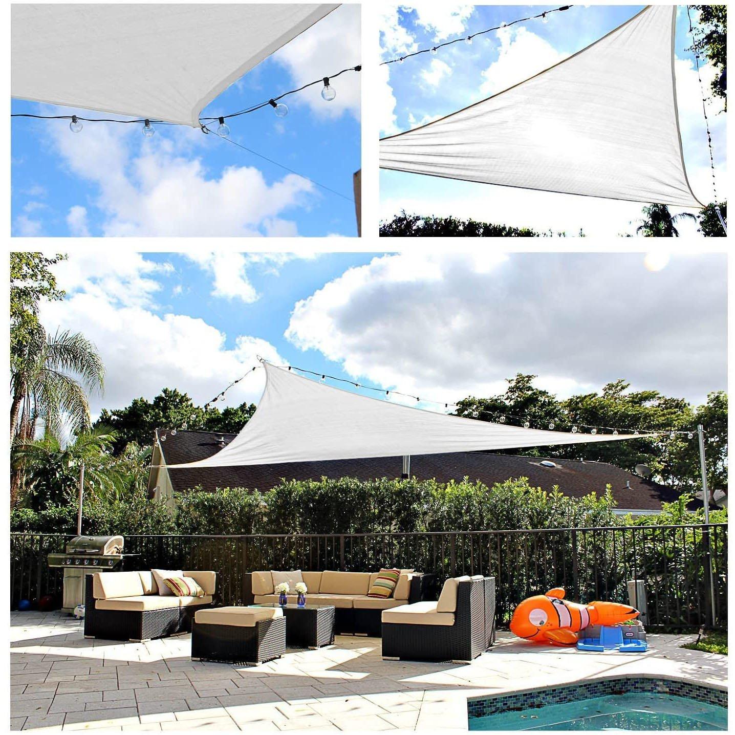 Onix  22 x 22 x 22 Triangle Sun Shade Sail White