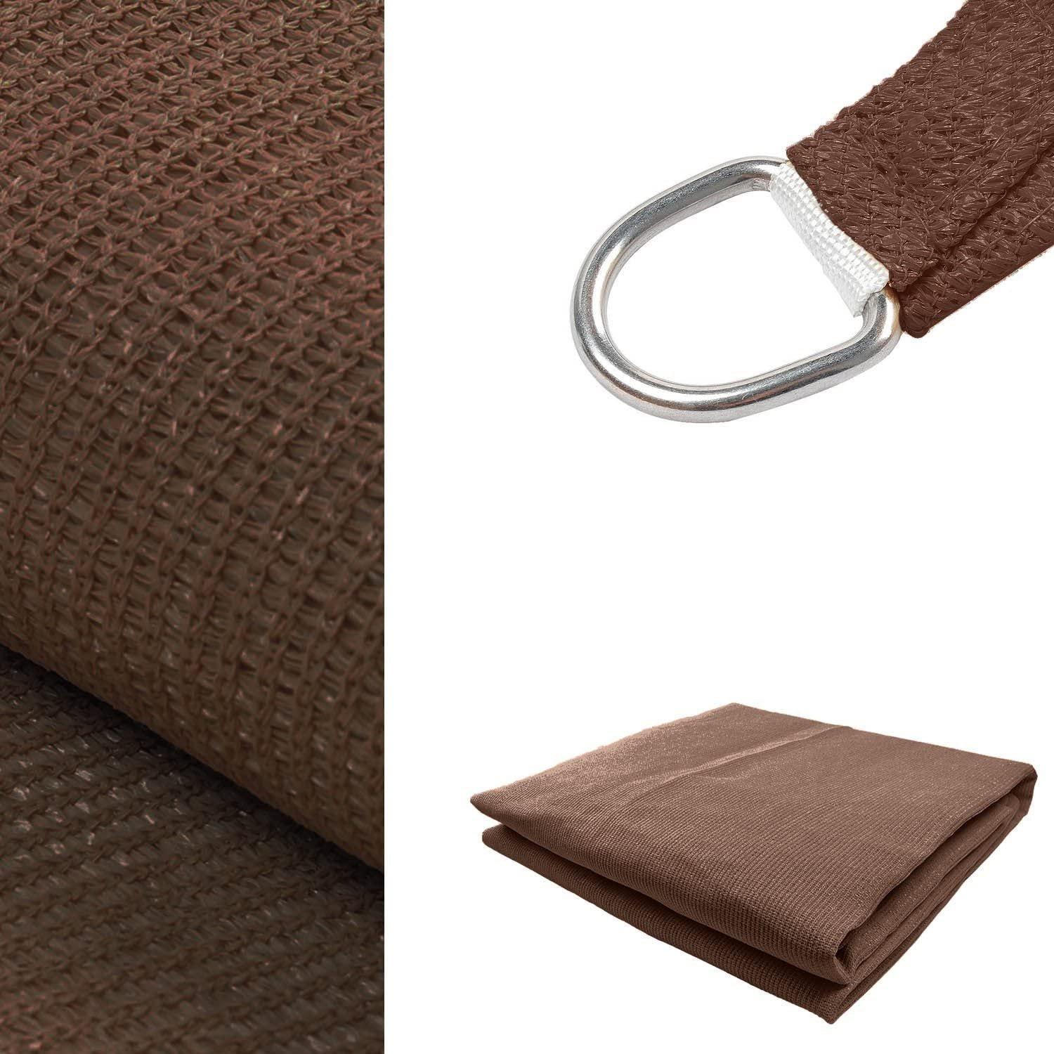 20' x 20' x 20' Triangle Sun Shade Sail, Brown