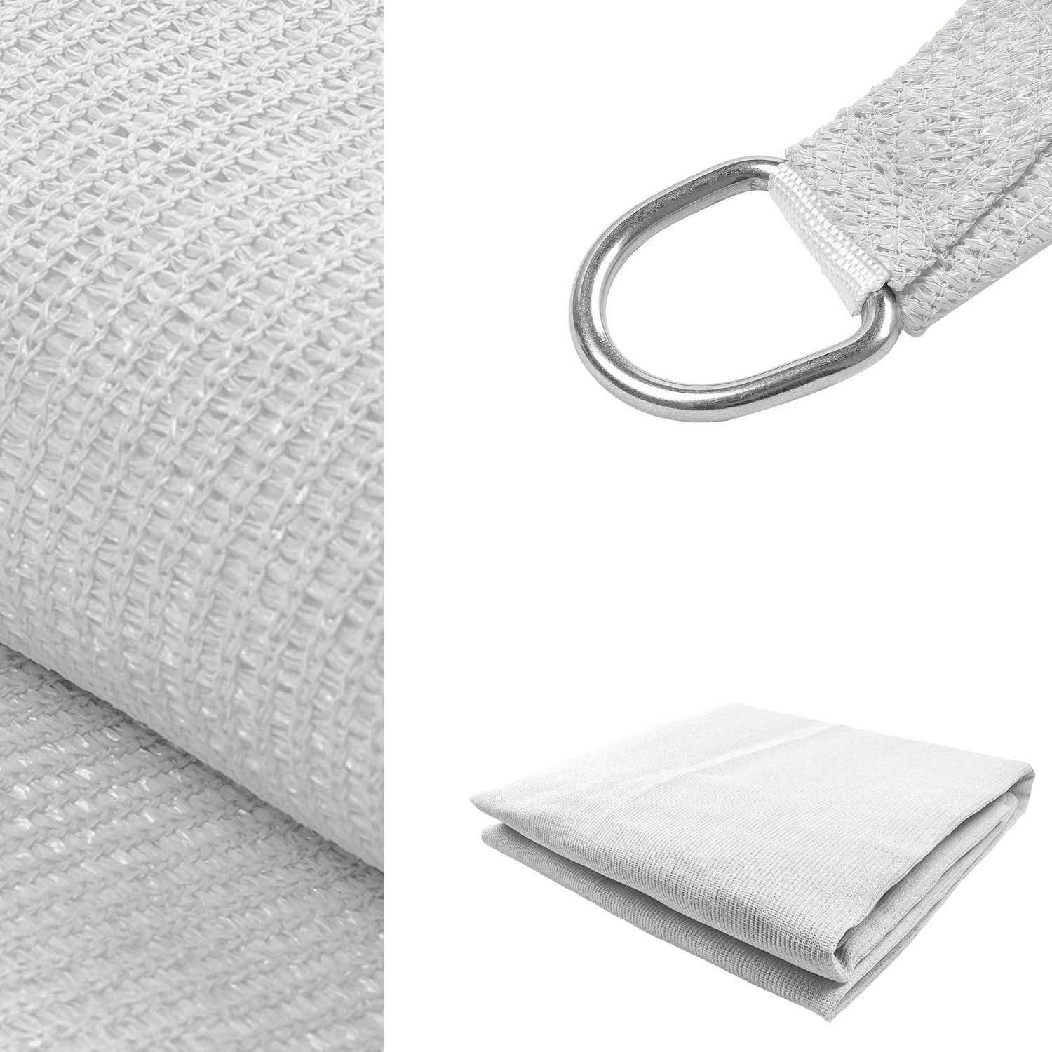 10' x 10' x 10' Triangle Sun Shade Sail, White