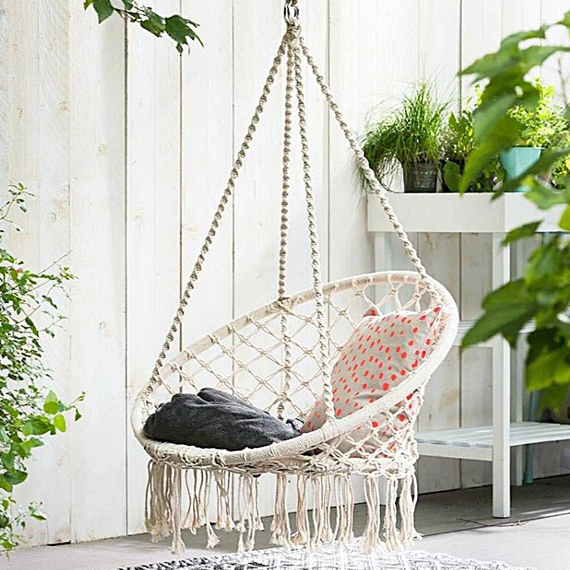 Onix  Macrame Chair Hammock White