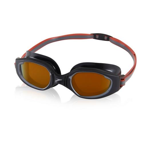 Speedo  Hydro Comfort Mirrored Swim Goggles Black and Amber