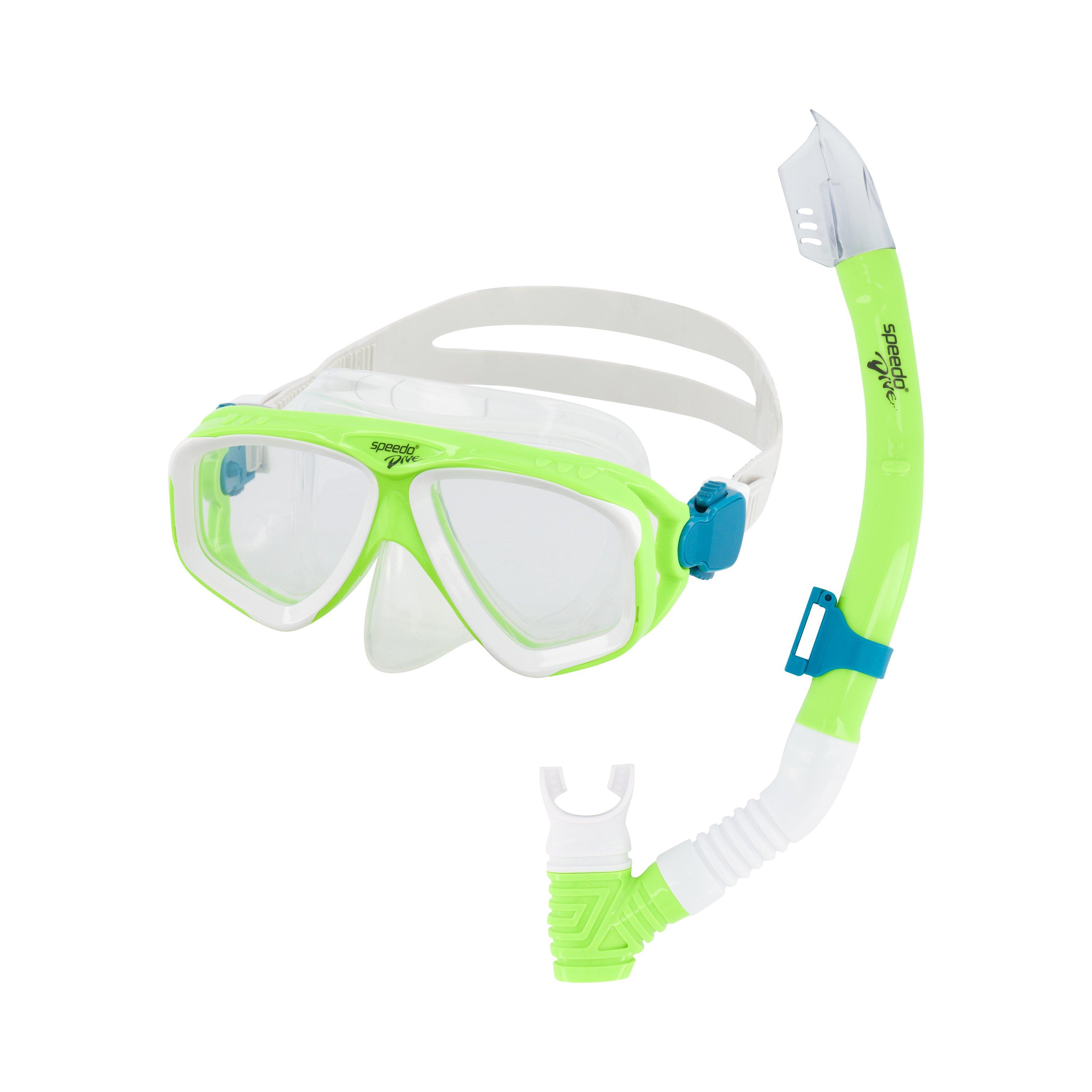 Speedo  Jr Adventure Mask Set  Green Gecko