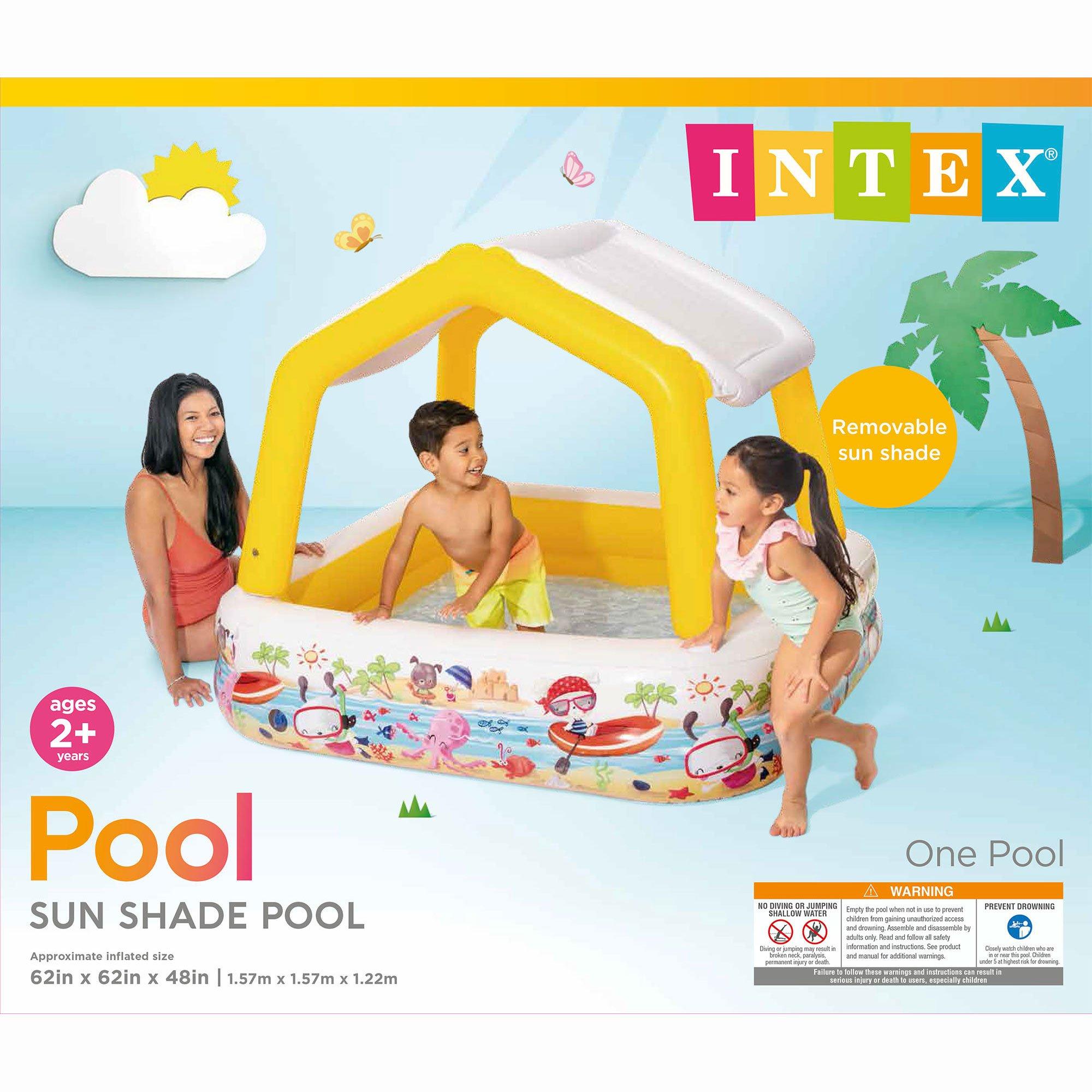 Inflatable pool hot sale shade