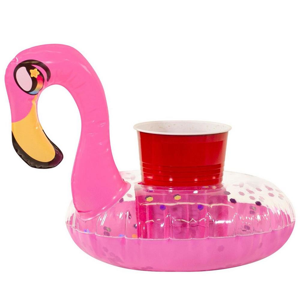 Pool Candy - Flamingo Inflatable Drink Float, 2-Pack