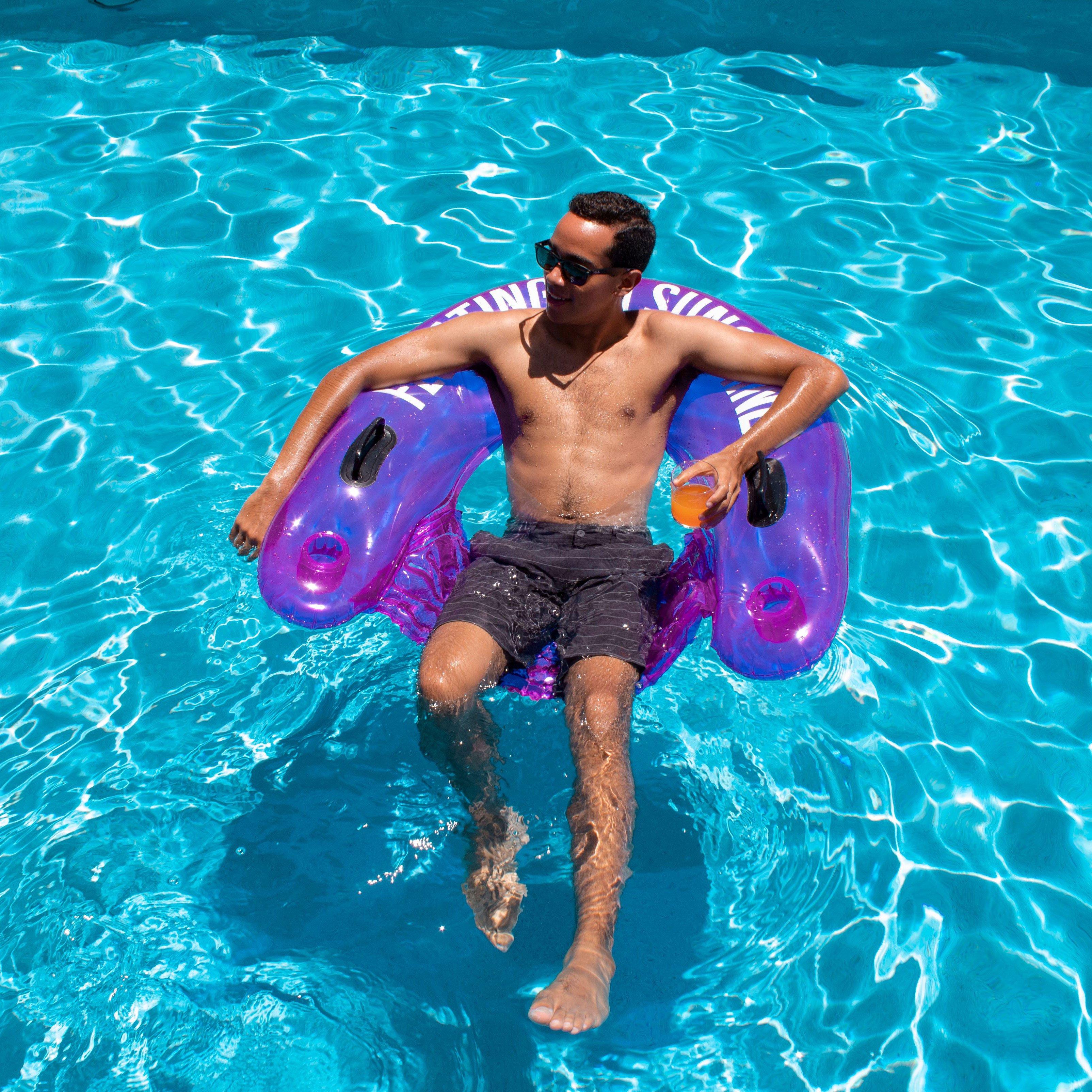 Pool Candy  Floating on Sunshine Sun Chair Pool Float