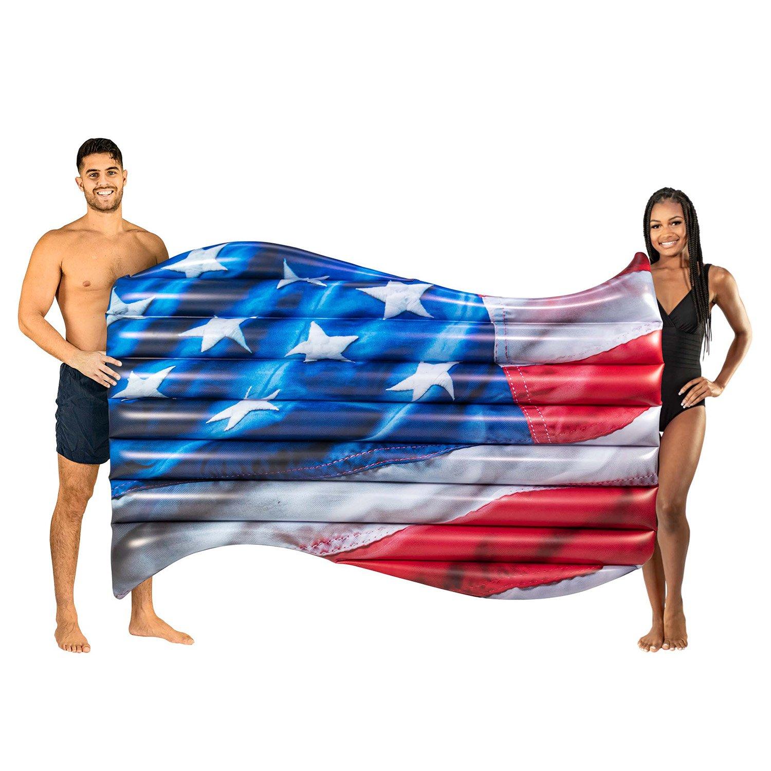 Pool Candy  Stars  Stripes Waving Pool Raft