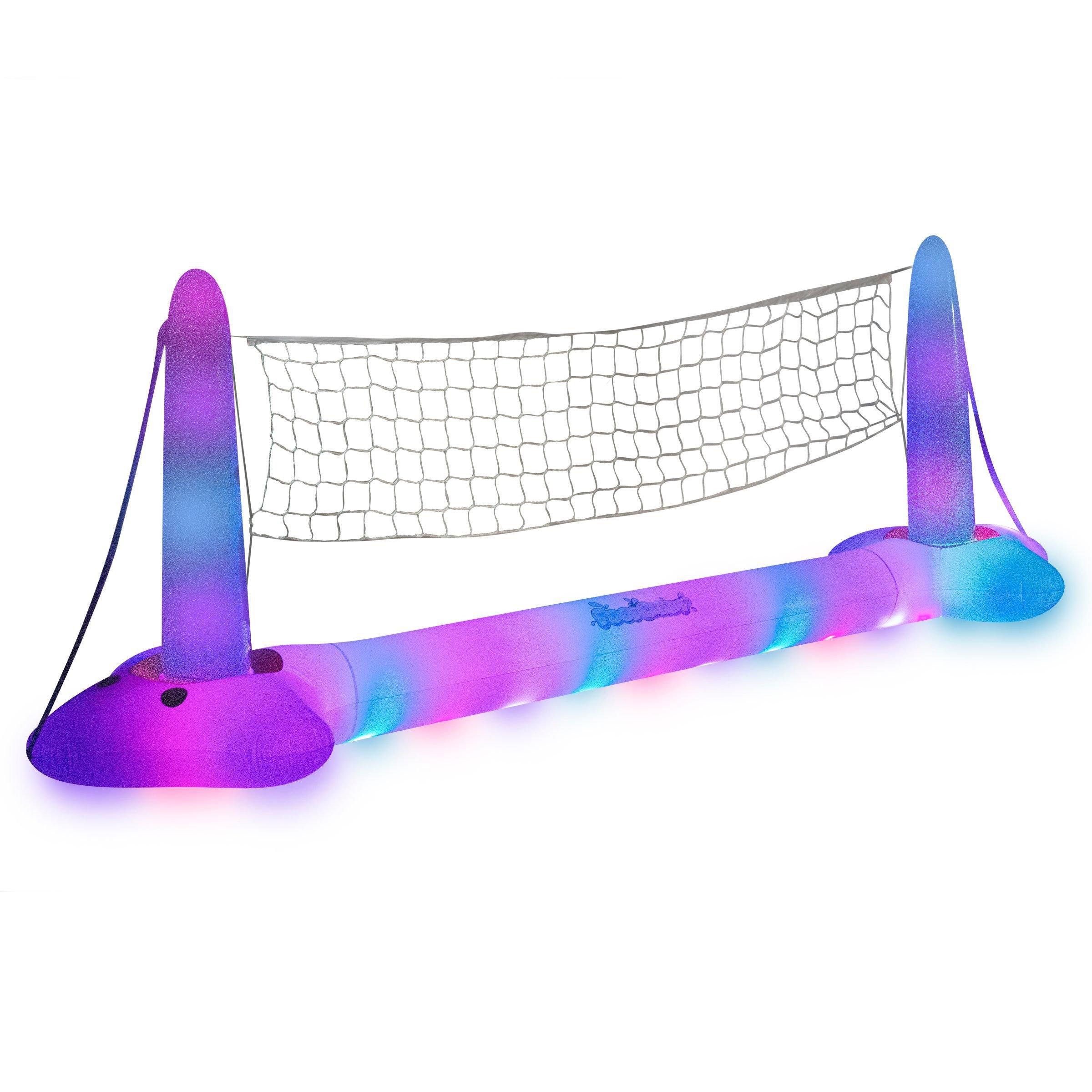 Pool Candy  Floating LED Inflatable Pool Volleyball Set