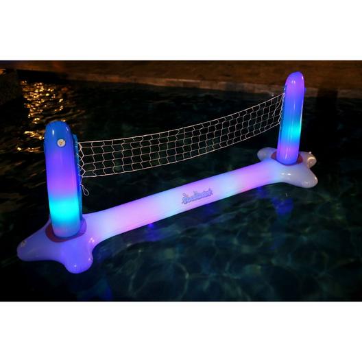 Pool Candy  Floating LED Inflatable Pool Volleyball Set