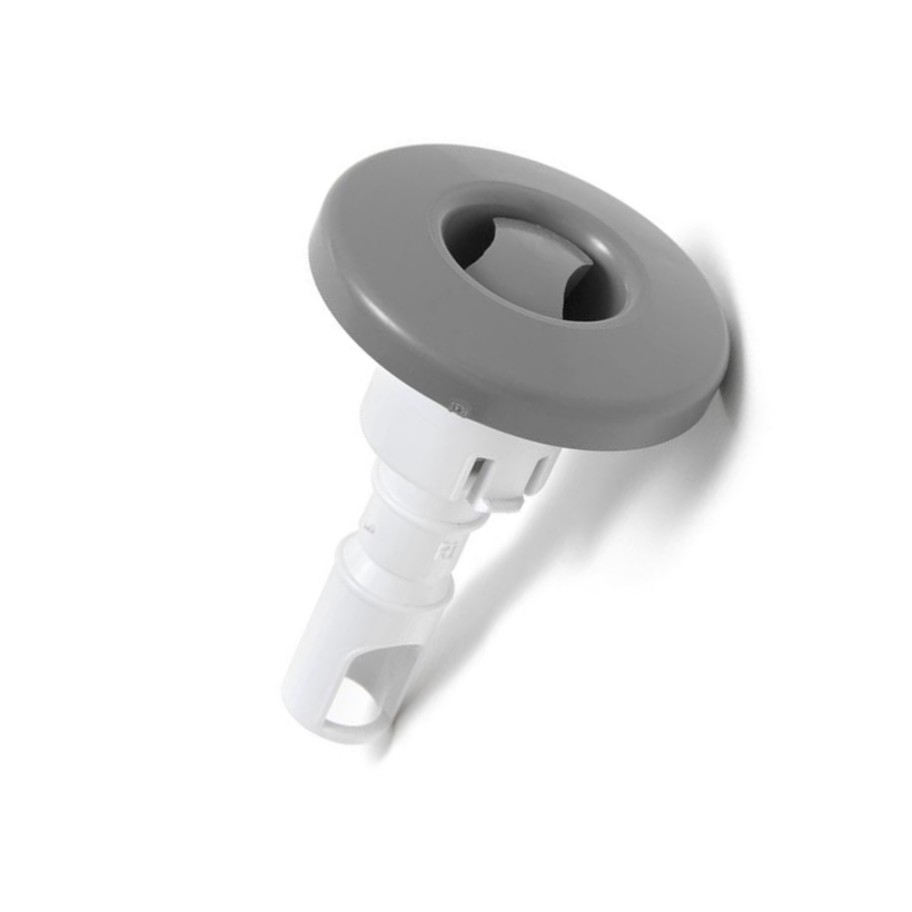 Waterway  Adjustable Cluster Storm Pulsator Snap-In Spa Jet Internals with Smooth Face Escutcheon Gray