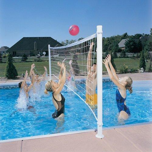 Dunn-Rite Products  DMV300 Provolly Regulation Size Pool Volleyball Set  Anchors Not Included