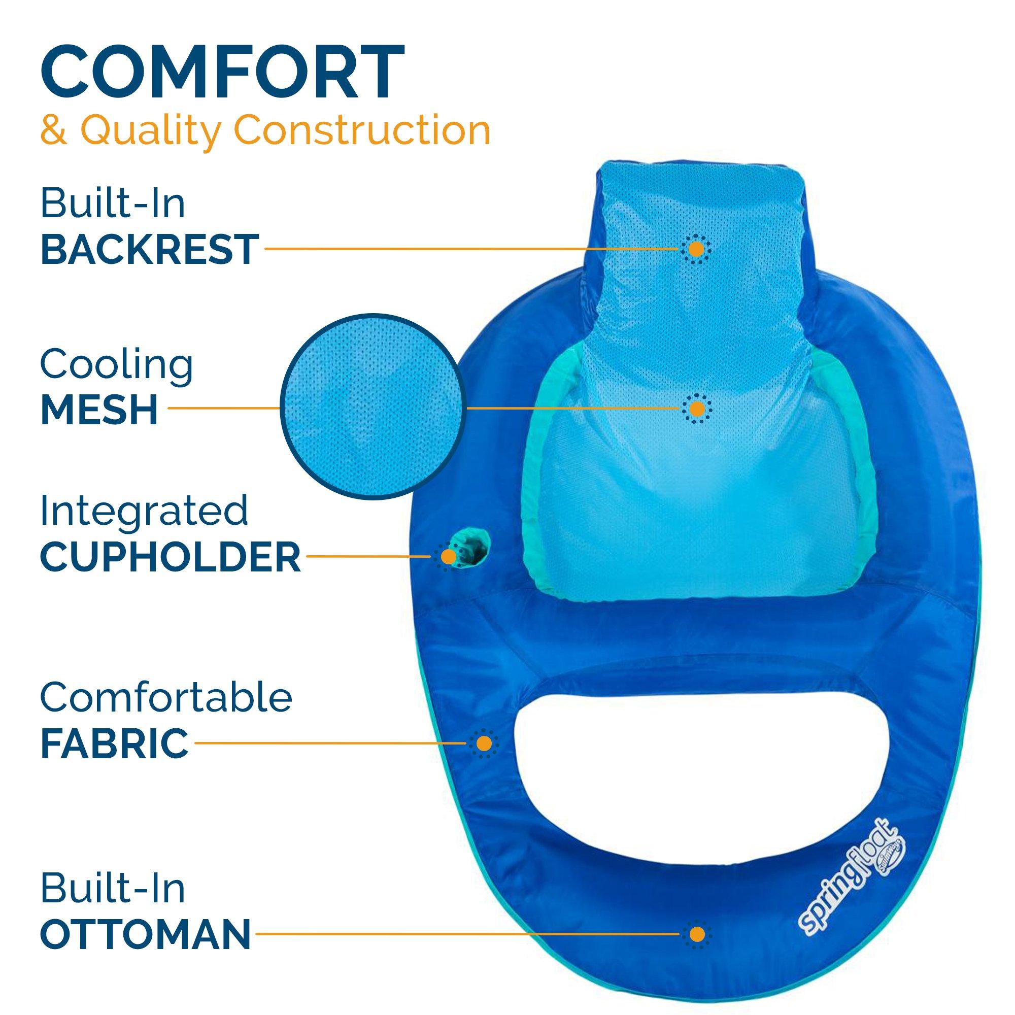 Swimways  Spring Float Recliner Blue