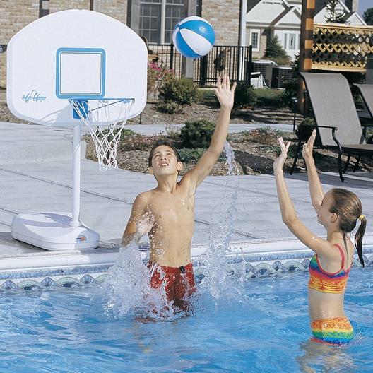 Dunn-Rite Products  H2O Hoops Poolside Basketball and Volleyball Game Set