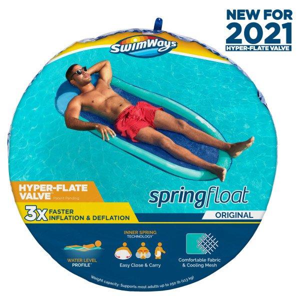 Swimways  Spring Float Solid Aqua