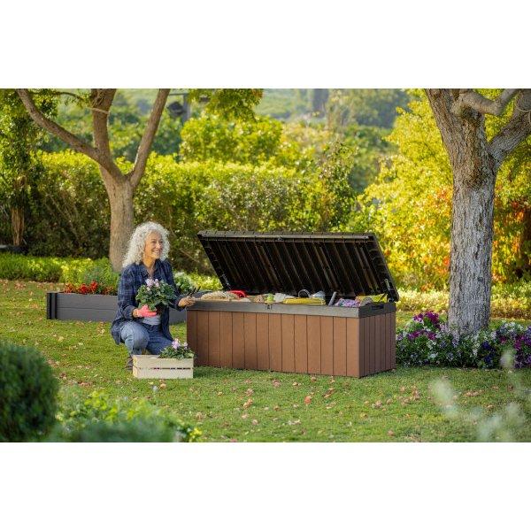 Keter Denali 200 Gallon Resin Large Deck Box for Patio Furniture