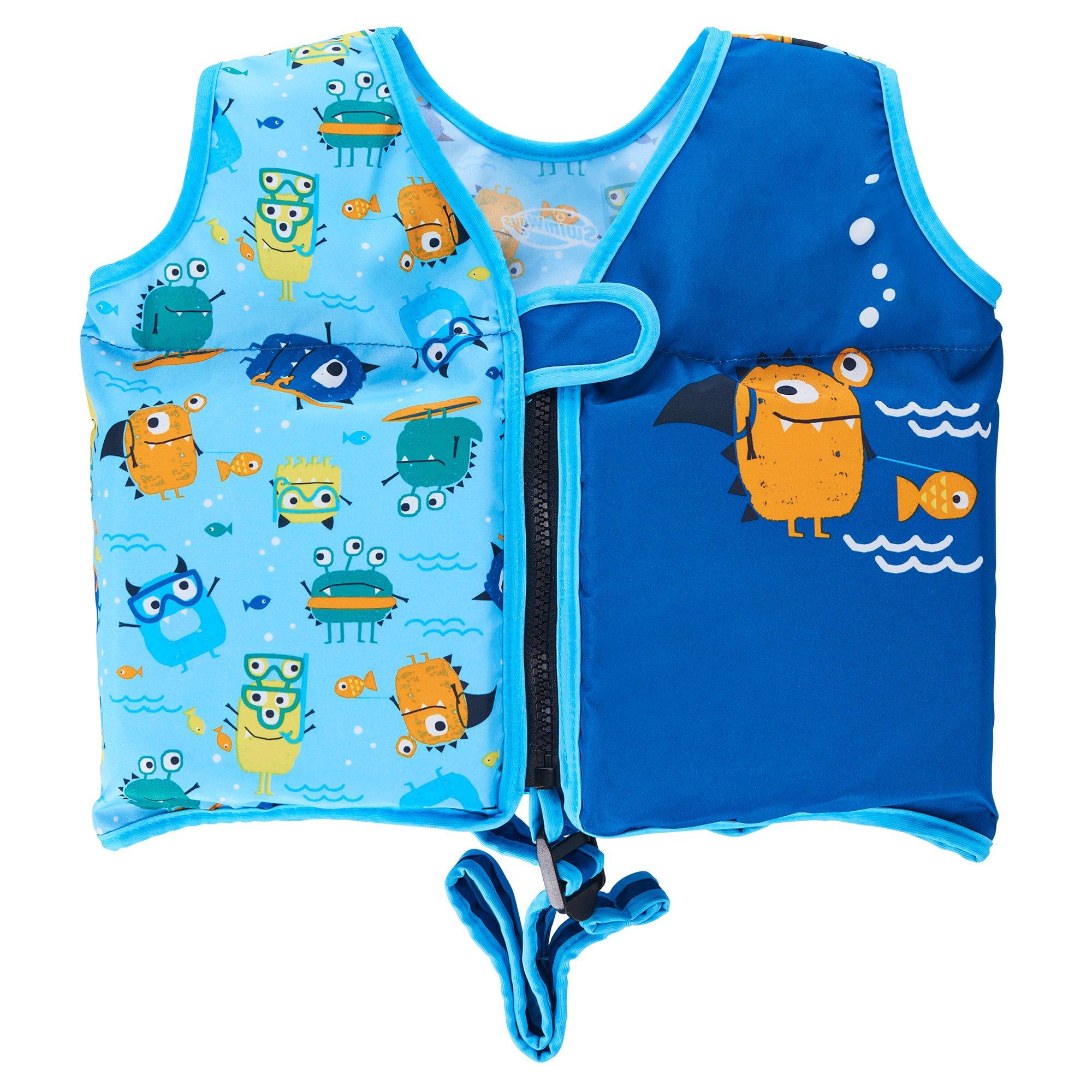 Learn to Swim Vest, Blue Sea Monster