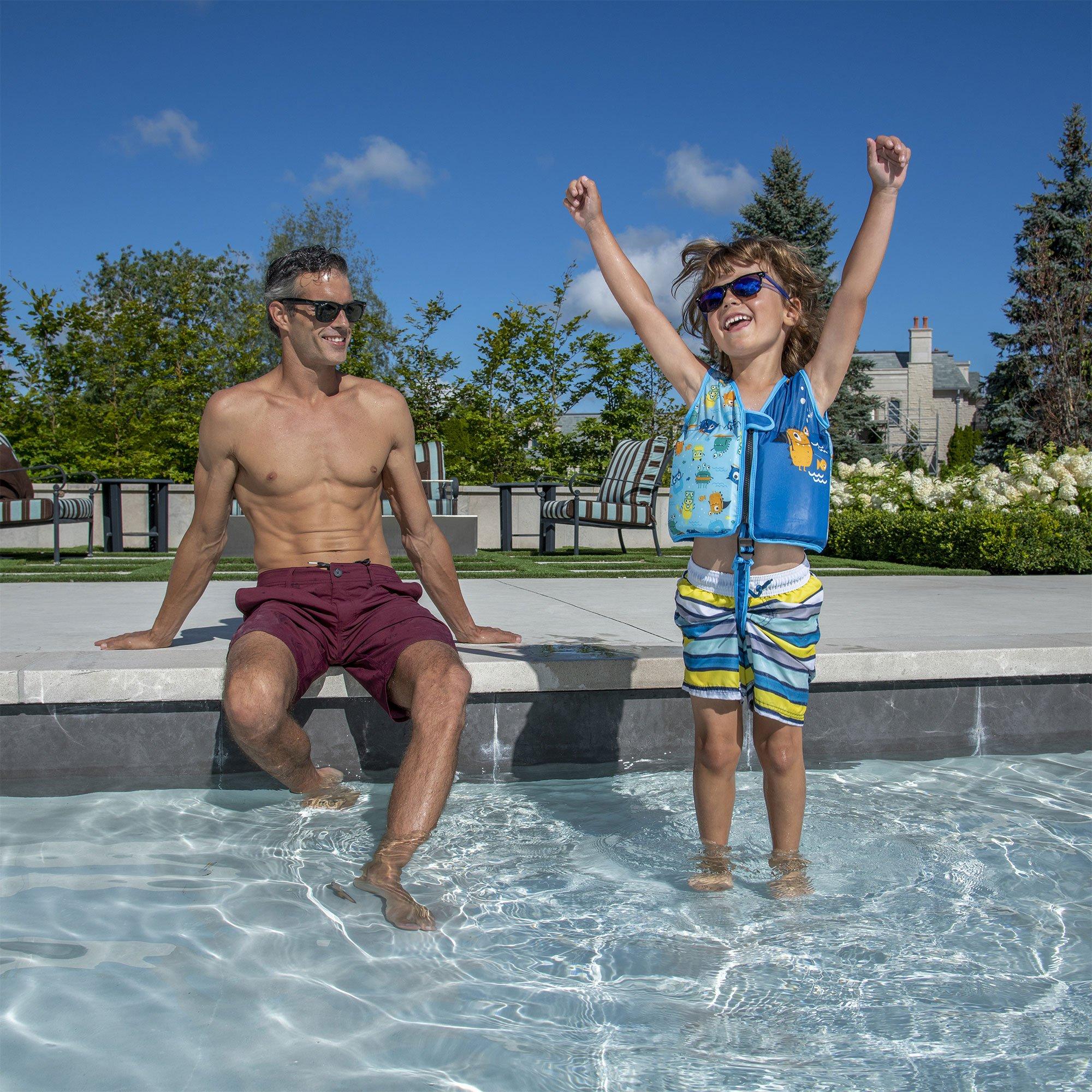 Learn to Swim Vest, Blue Sea Monster