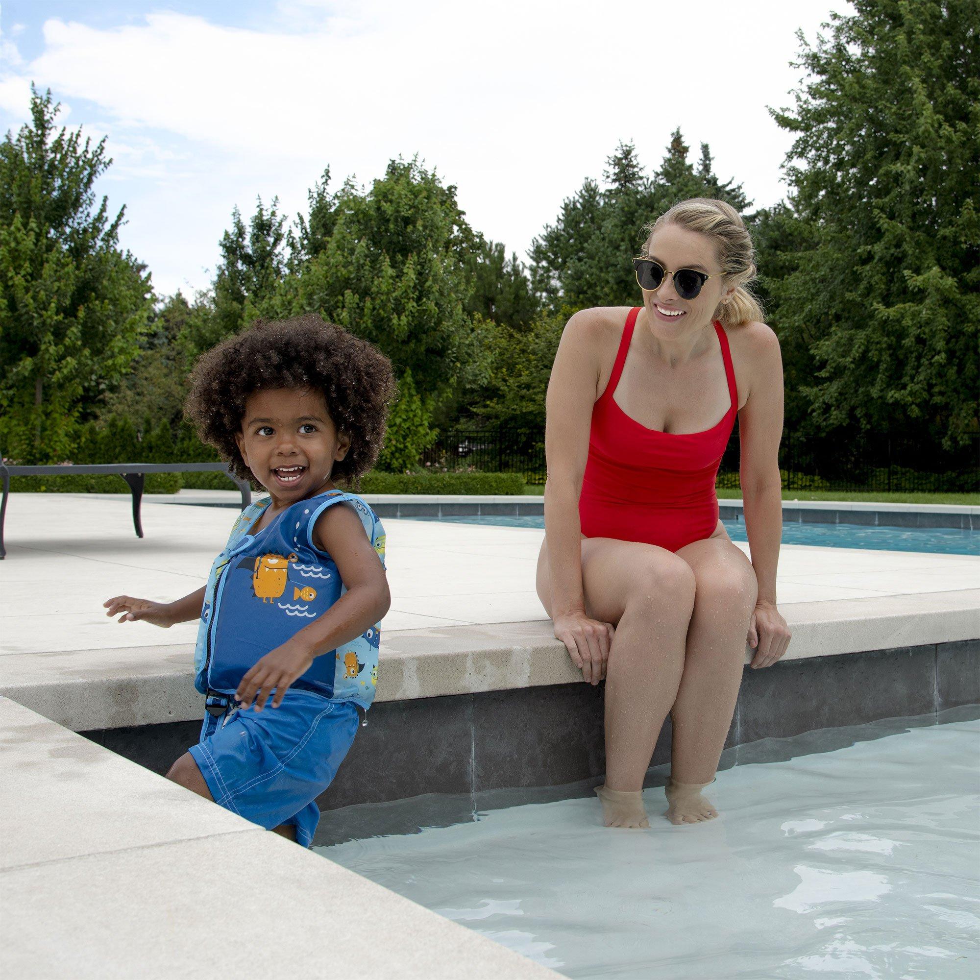 Learn to Swim Vest, Blue Sea Monster