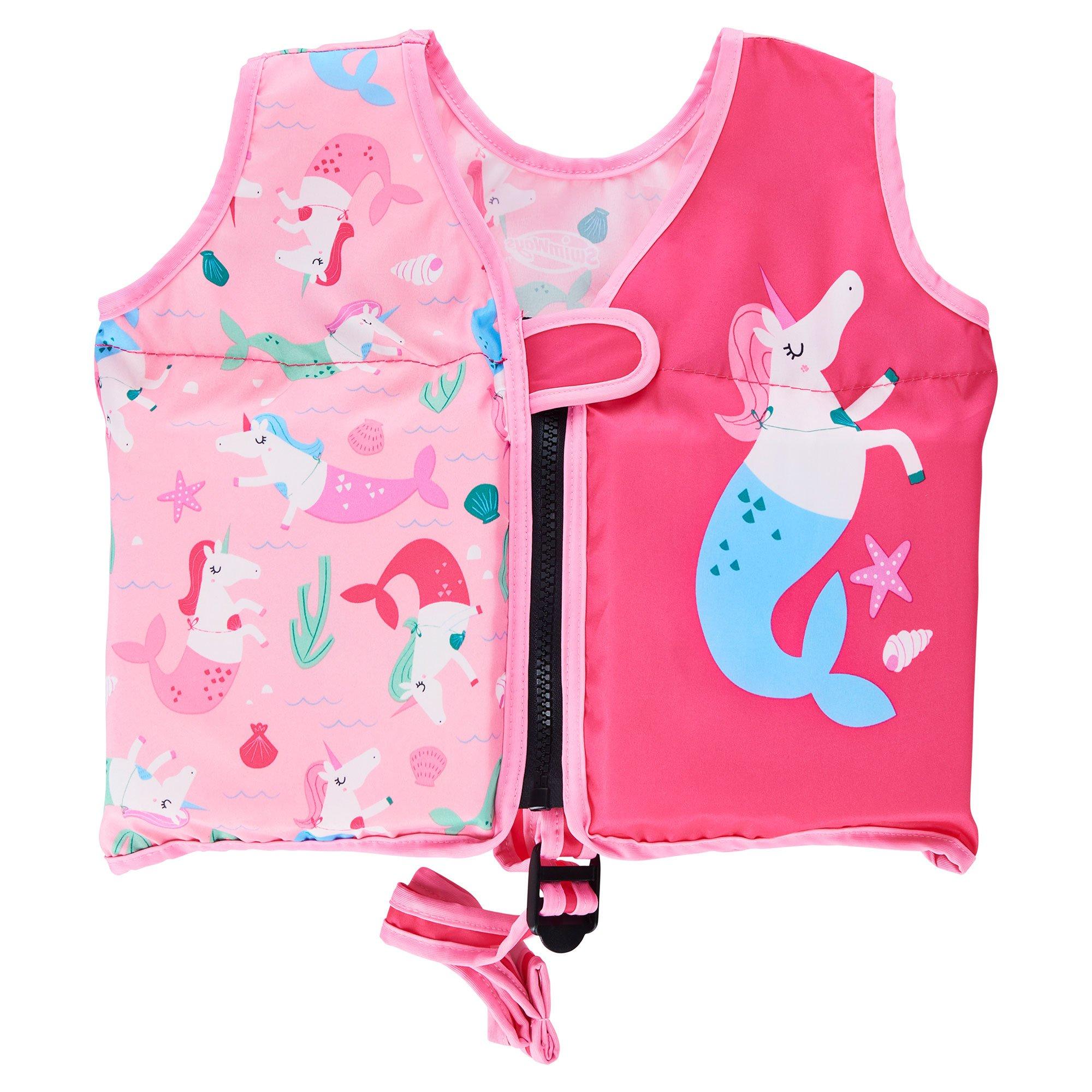 Learn to Swim Vest, Pink Mermaid Unicorn