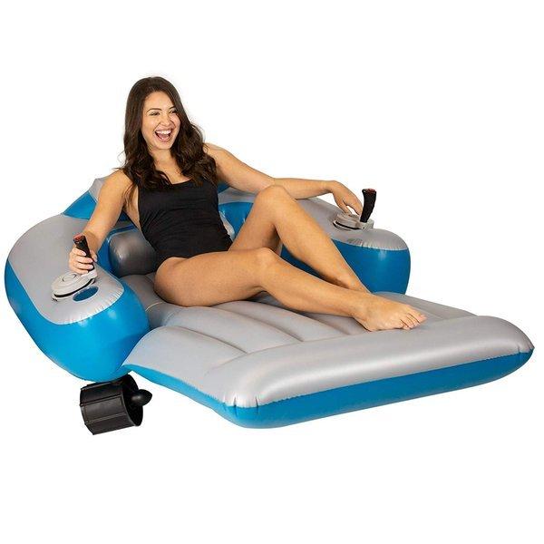 Poolcandy splash runner motorized inflatable swimming hot sale pool lounger