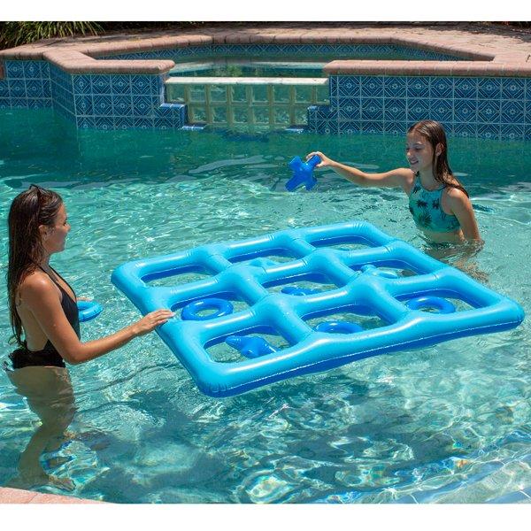 Pool Candy  PC3201BL-F Inflatable Tic Tac Toe Floating Game