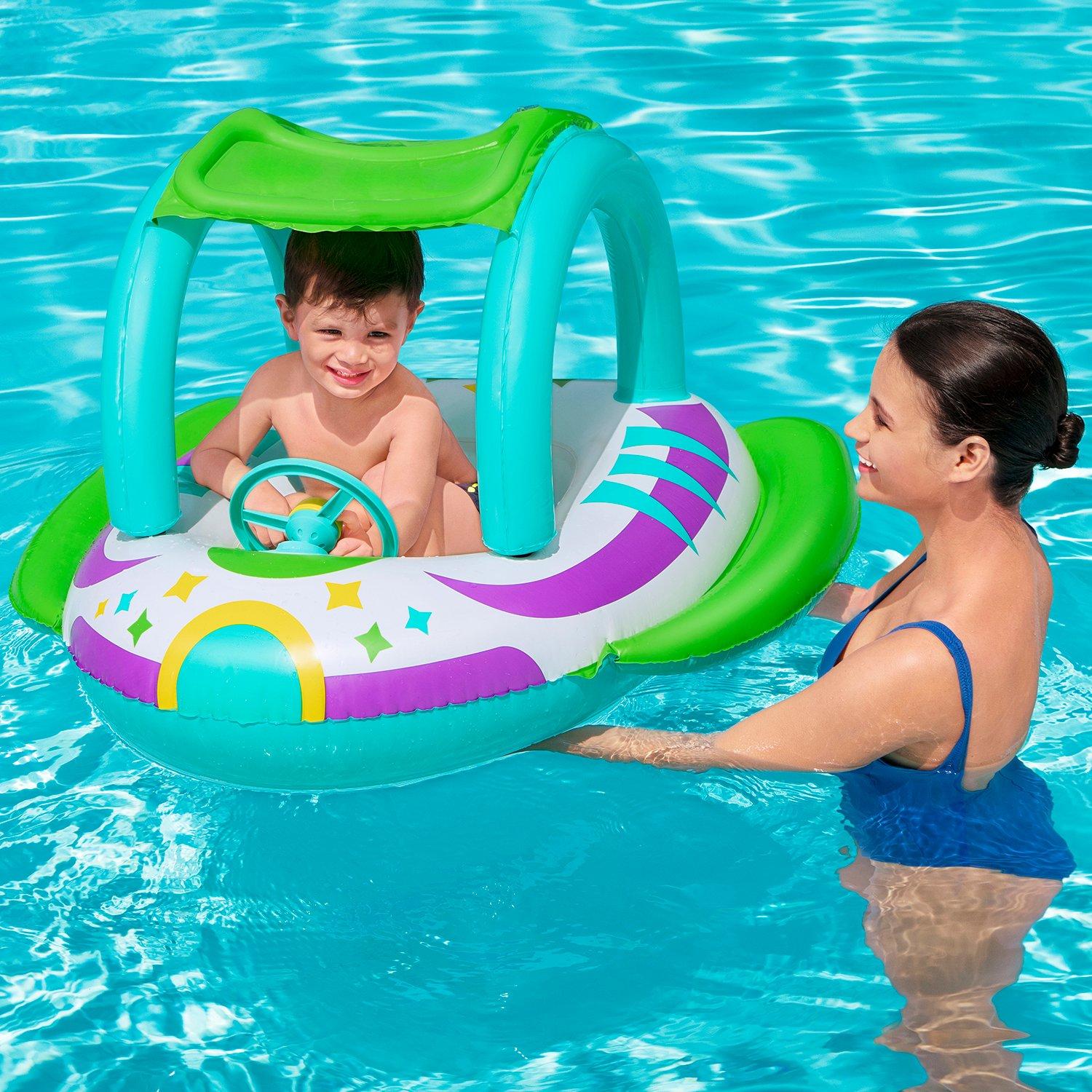 Baby paddling best sale pool with sunshade