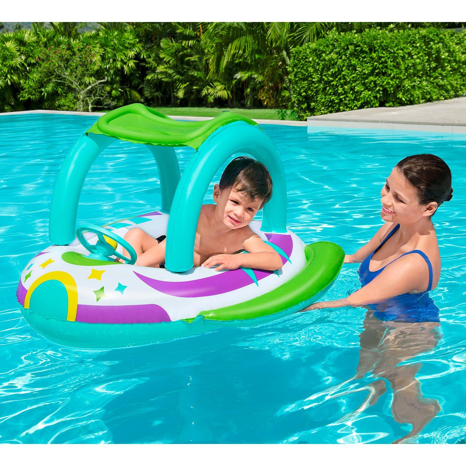 Inflatable baby float discount boat with sunshade