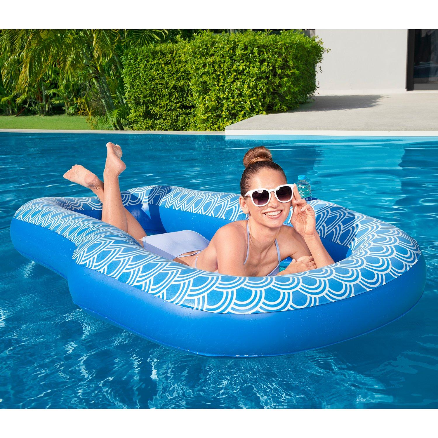 H20GO! Extrava Fabric Inflatable Floating Pool Island by Bestway