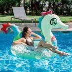 Pool Candy  Seahorse Glitter Pool Float with Drink Holder