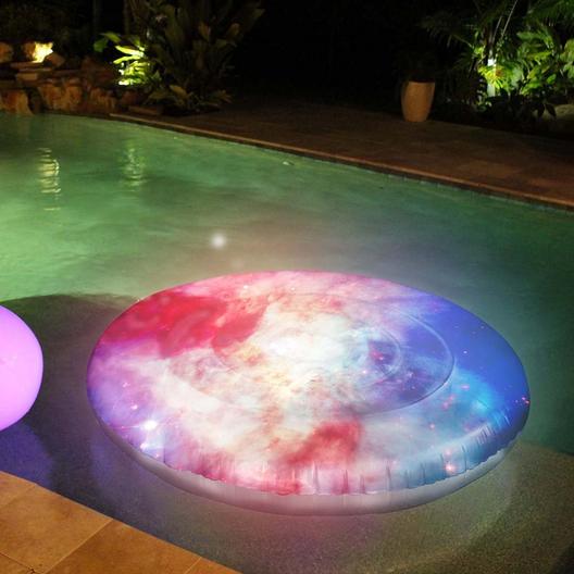 Pool Candy  LED 72in Giant Galaxy Island Pool Float