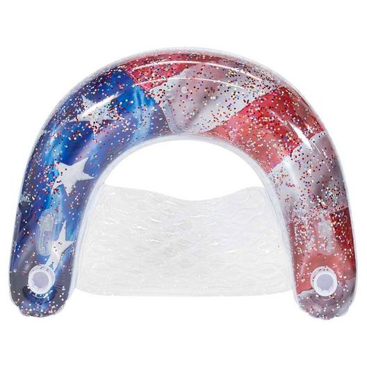 Pool Candy  Stars  Stripes Inflatable Glitter Sun Chair
