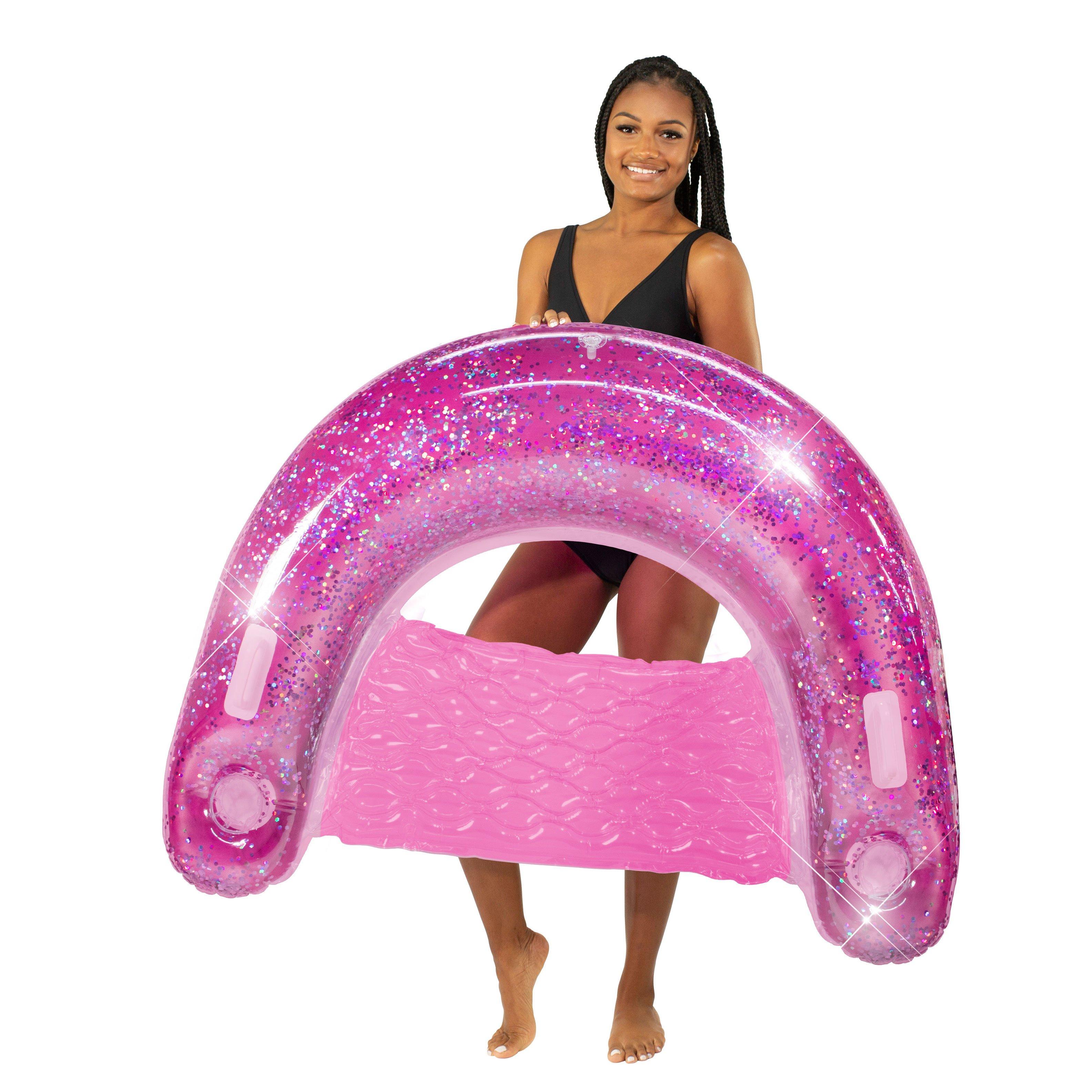 Pool Candy  Orchid Glitter Inflatable Sun Chair