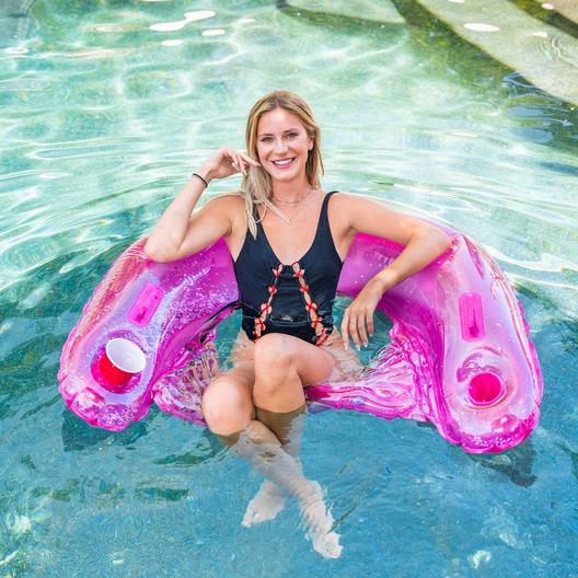 Pool Candy  Orchid Glitter Inflatable Sun Chair