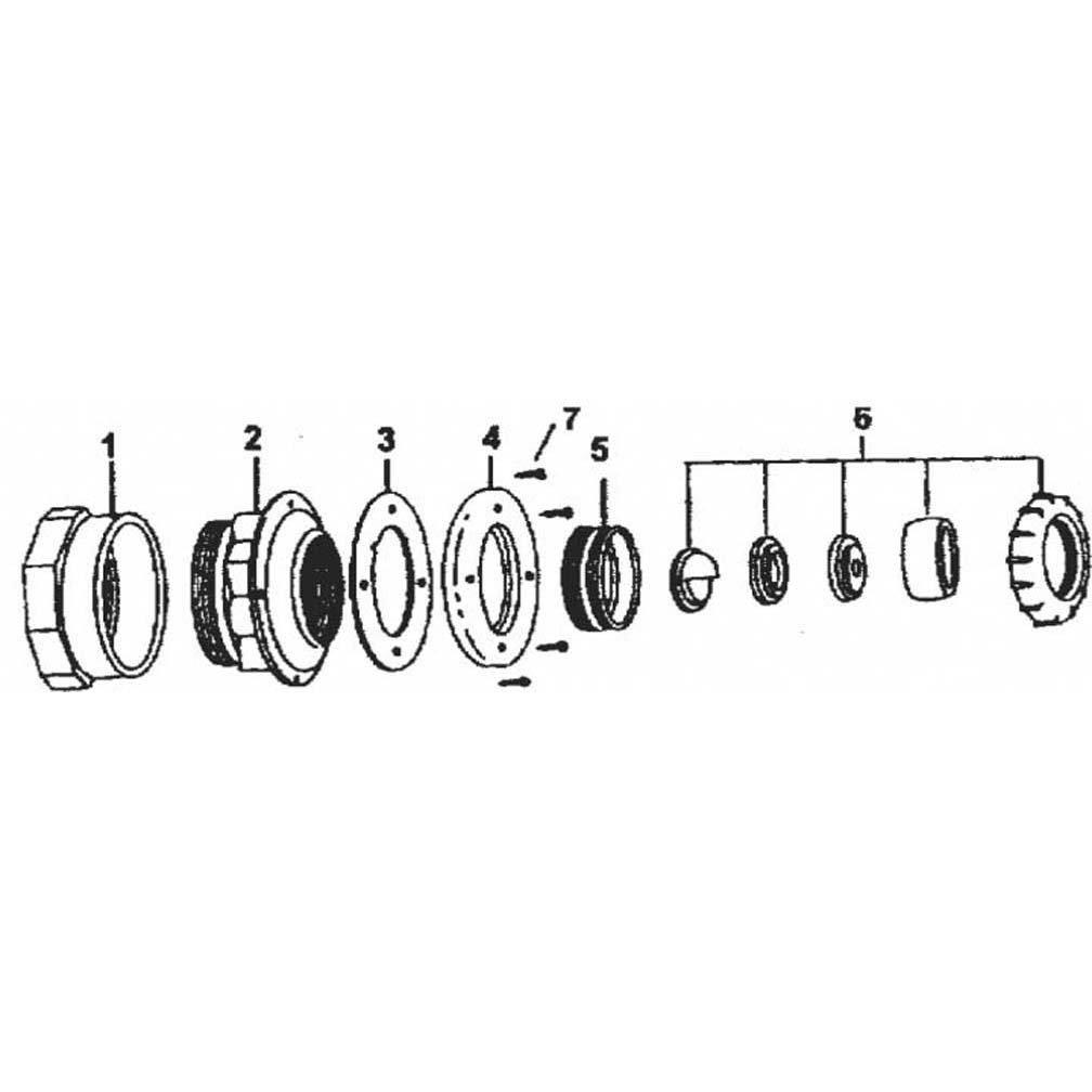 Jacuzzi Vinyl Liner Return Fittings and Parts