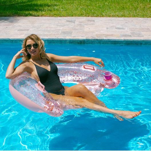 Pool Candy  PC2401RGG Glitter Sun Chair  Rose Gold