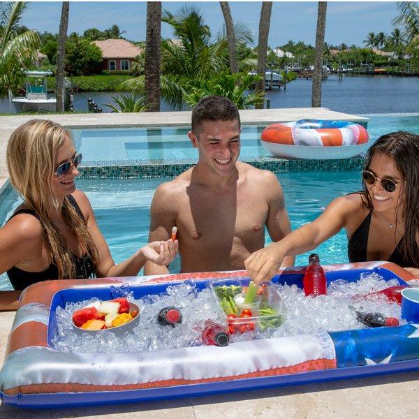 Pool Candy  US2114US Stars and Stripes Buffet Inflatable Cooler