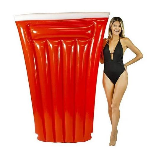 GIANT RED CUP POOL RAFT