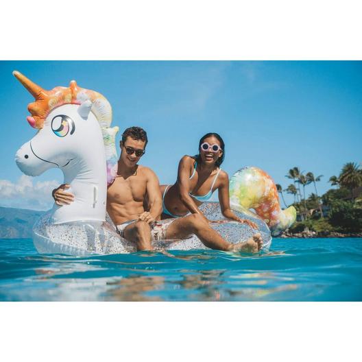 Pool Candy  Gigantic Glitter Unicorn Float Raft
