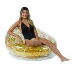 Pool Candy  AC3020GG AirCandy Gold Inflatable Glitter Pool Chair