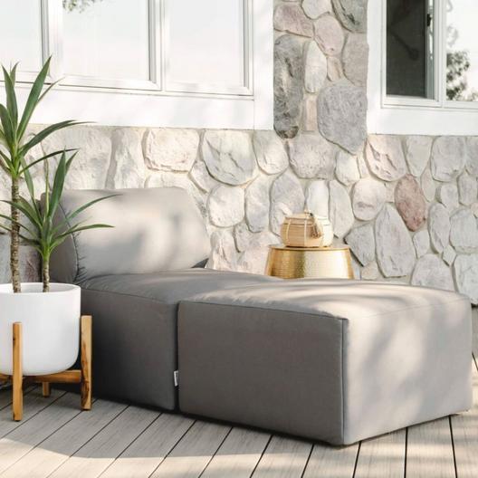 Big Joe  Patio 2-Piece Sectional Couch Granite