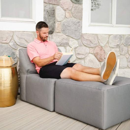 Big Joe  Patio 2-Piece Sectional Couch Granite
