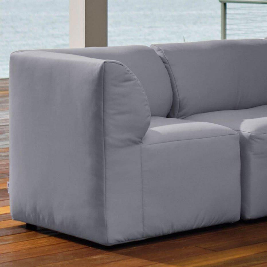 Patio Corner Chair, Light Gray