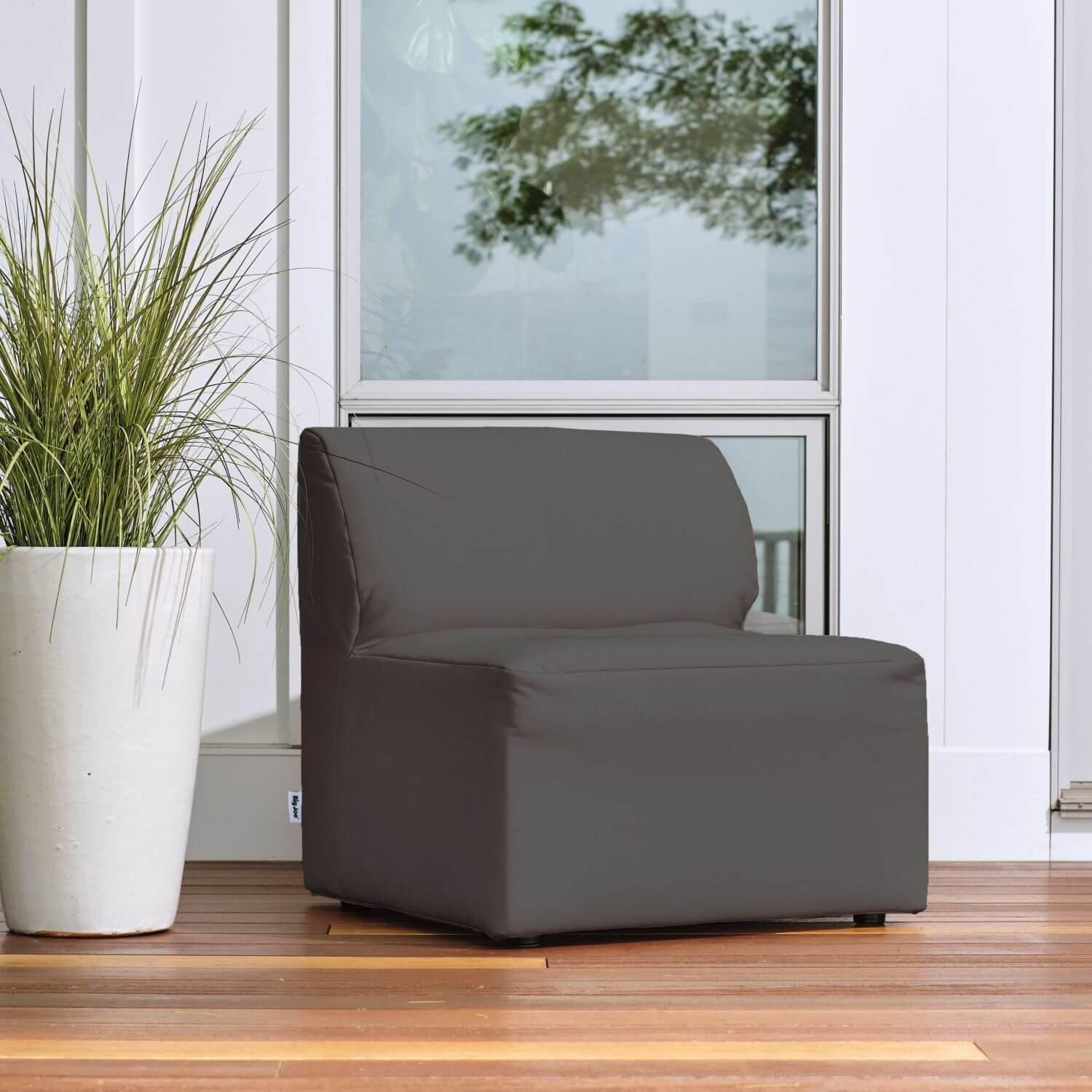 Big Joe  Patio Armless Chair Castor Gray